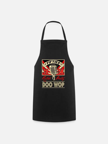 Doo Wop 1950s Sock Hop Dance Vintage Rockabilly - Kochschürze - Schwarz