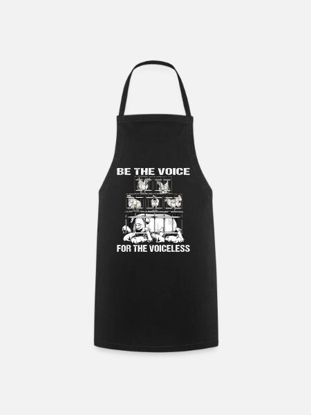 Be the voice for the Voiceless Vegetarisch Vegan - Kochschürze - Schwarz