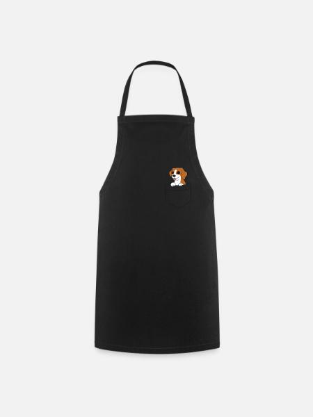 Jack Russell Terrier Dog In Pocket Jack Russell - Cooking Apron - black