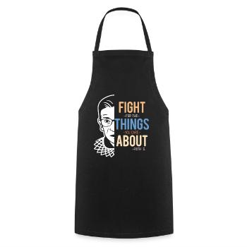 Fight For The Things You Care About RBG - Tablier de cuisine - noir - Devant - AI Model Male 185 dark (185cm)