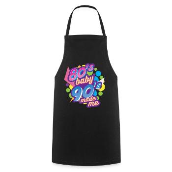 80s baby 90s made me 1980 1990 - Cooking Apron - black - Front - AI Model Male 185 dark (185cm)
