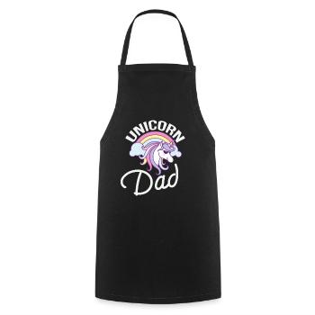 Produit imprimé Unicorn Dad - Tablier de cuisine - noir - Devant - AI Model Male 185 dark (185cm)
