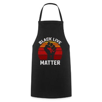 Vintage Black Lives Matter - Cooking Apron - black - Front - AI Model Male 185 dark (185cm)