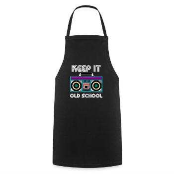 90s 90s costume 90s party 90s fashion - Cooking Apron - black - Front - AI Model Male 185 dark (185cm)