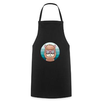 Alpaca alpaca - Cooking Apron - black - Front - AI Model Male 185 dark (185cm)