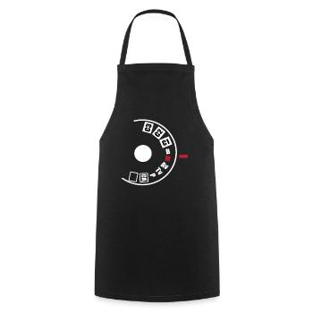 Manual camera gift photography - Cooking Apron - black - Front - AI Model Male 185 dark (185cm)