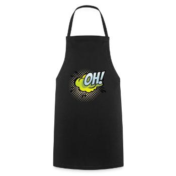 Cool 90 design OH ! - Tablier de cuisine - noir - Devant - AI Model Male 185 dark (185cm)