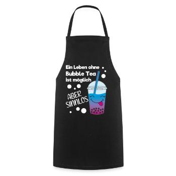 Lustiges Kawaii Bubble Tea Liebhaber Geschenk - Kochschürze - Schwarz - Vorne - AI Model Male 185 dark (185cm)