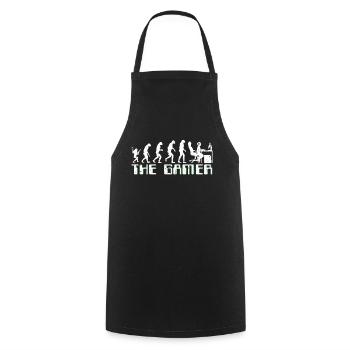 Drôle de gamer Cadeaux - Gamer - Tablier de cuisine - noir - Devant - AI Model Male 185 dark (185cm)