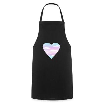 Trans Heart - Kochschürze - Schwarz - Vorne - AI Model Male 185 dark (185cm)