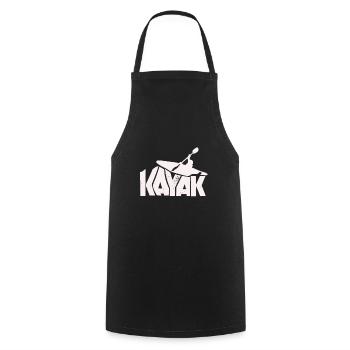 kayaks - Cooking Apron - black - Front - AI Model Male 185 dark (185cm)