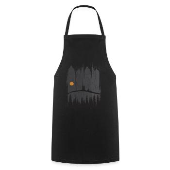 Harz Style - Brocken Wald Wandern Geschenk - Kochschürze - Schwarz - Vorne - AI Model Male 185 dark (185cm)