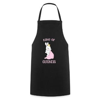 Cute funny rabbit cute animal - Cooking Apron - black - Front - AI Model Male 185 dark (185cm)