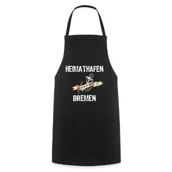 Heimathafen Bremen Heimatstadt Heimat Geschenk - Kochschürze - Schwarz - Vorne - AI Model Male 185 dark (185cm)