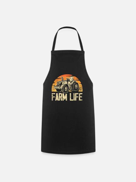 La vie agricole des agriculteurs - Tablier de cuisine - noir