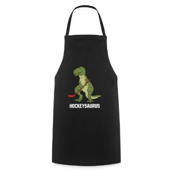 Hockeysaurus Dinosaure Hockey Enfants Garçon de hockey - Tablier de cuisine - noir - Devant - AI Model Male 185 dark (185cm)