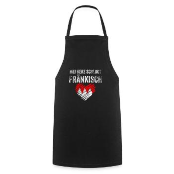 Fränkisches Wappen Franke Fränkisch Oberfranken Lu - Kochschürze - Schwarz - Vorne - AI Model Male 185 dark (185cm)