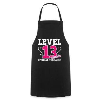 13th birthday 13 years teenager gift girl - Cooking Apron - black - Front - AI Model Male 185 dark (185cm)