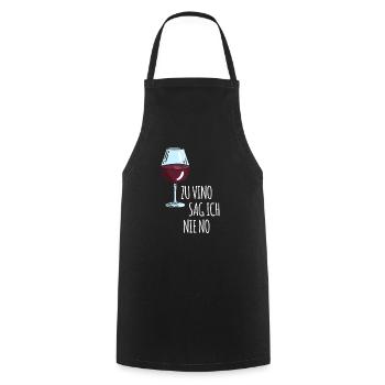 Wein Spruch Geschenkidee - Kochschürze - Schwarz - Vorne - AI Model Male 185 dark (185cm)
