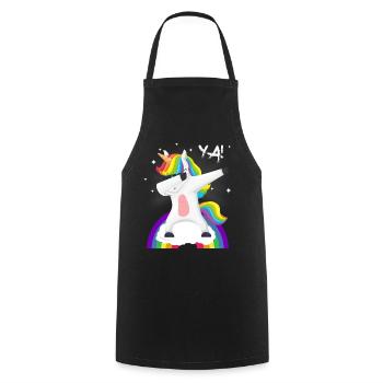 Unicorn Unicorn Dab Move Ya - Cooking Apron - black - Front - AI Model Male 185 dark (185cm)