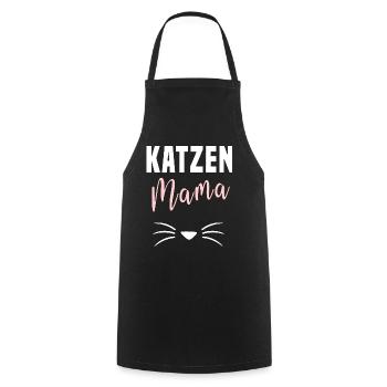Katzenmama Katzen Katzen Geschenkidee - Kochschürze - Schwarz - Vorne - AI Model Male 185 dark (185cm)