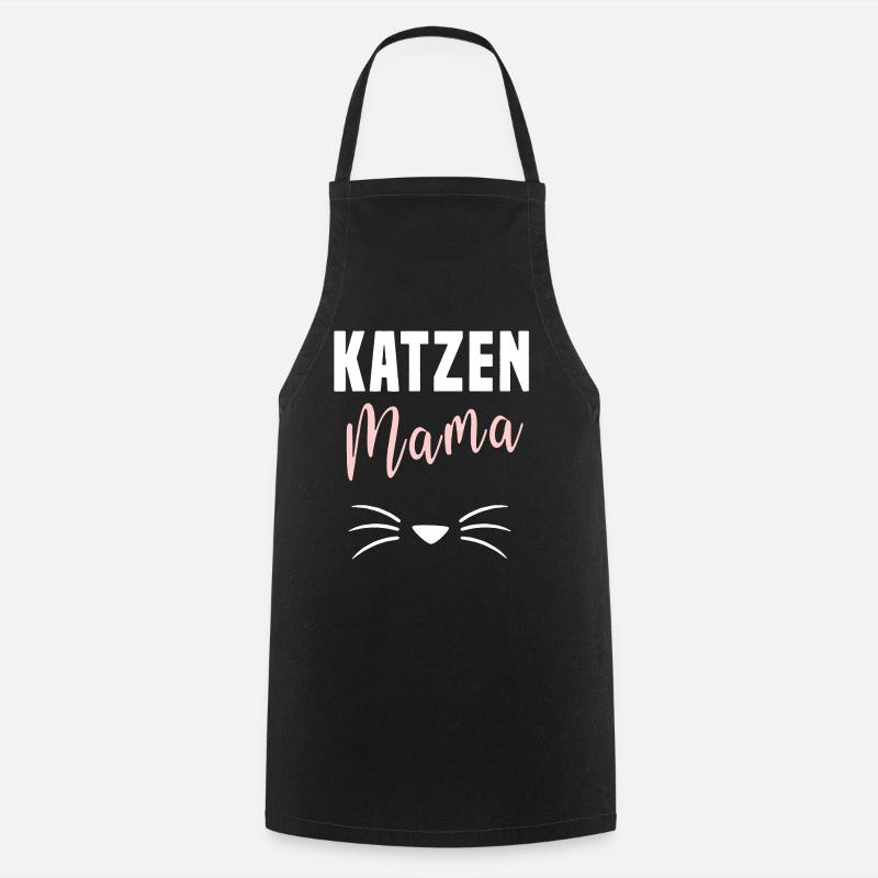 Katzenmama Katzen Katzen Geschenkidee - Kochschürze - Schwarz
