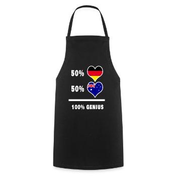 Deutschland und Australien Genial / Geschenk - Kochschürze - Schwarz - Vorne - AI Model Male 185 dark (185cm)