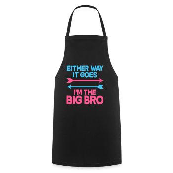 Geschwister Gender Reveal Baby Party - Kochschürze - Schwarz - Vorne - AI Model Male 185 dark (185cm)