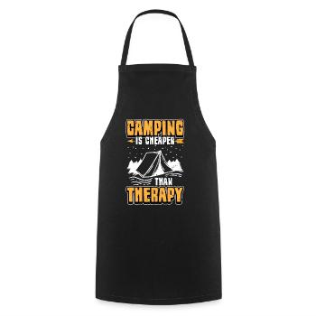 campeur - Tablier de cuisine - noir - Devant - AI Model Male 185 dark (185cm)