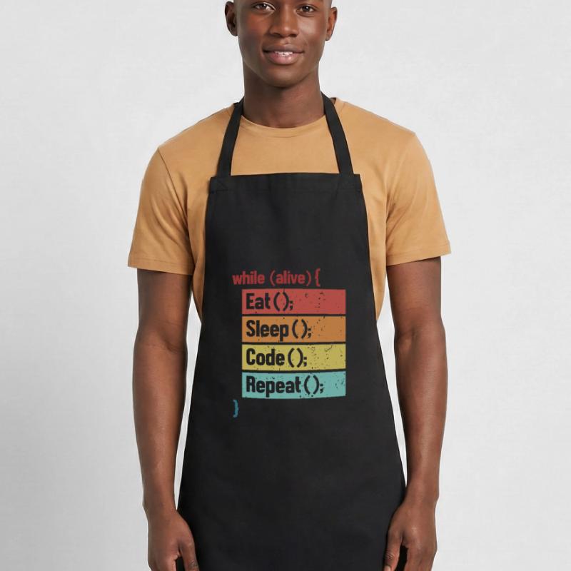 Eat Sleep Code Repeat Softwareingenieur Coder Kochschürze