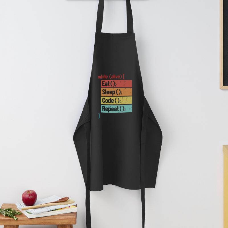 Eat Sleep Code Repeat Softwareingenieur Coder Kochschürze