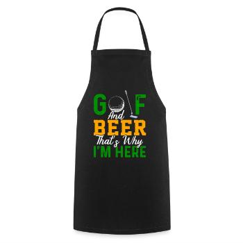 Golf golf club golfer golfer gift - Cooking Apron - black - Front - AI Model Male 185 dark (185cm)