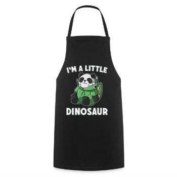 Dinosaur little dino panda - Cooking Apron - black - Front - AI Model Male 185 dark (185cm)