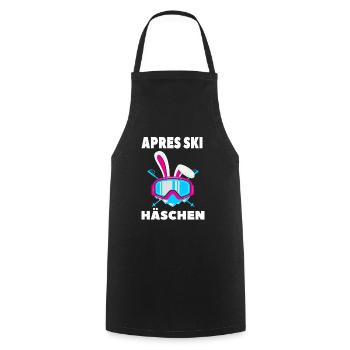 Apres Ski Häschen Skihase Geschenk - Kochschürze - Schwarz - Vorne - AI Model Male 185 dark (185cm)