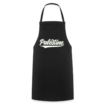 Palestine style baseball vert olive-blanc - Tablier de cuisine - noir - Devant - AI Model Male 185 dark (185cm)