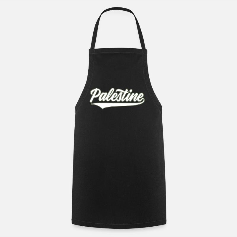 Palestine style baseball vert olive-blanc - Tablier de cuisine - noir