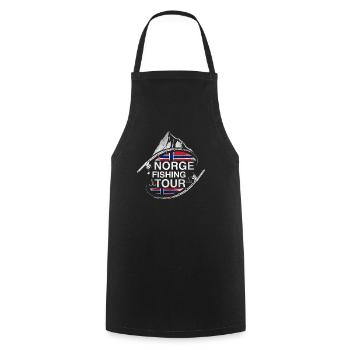 Tour de pêche de Norge - Tablier de cuisine - noir - Devant - AI Model Male 185 dark (185cm)