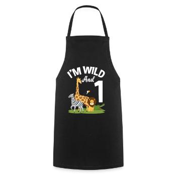 Chemise anniversaire 1er anniversaire jungle one - Tablier de cuisine - noir - Devant - AI Model Male 185 dark (185cm)