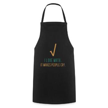 I love math - Funny math quote - Cooking Apron - black - Front - AI Model Male 185 dark (185cm)