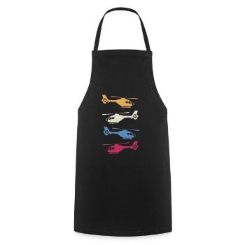 135 Helicopter Helicopter Rescue Helicopter - Cooking Apron - black - Front - AI Model Male 185 dark (185cm)