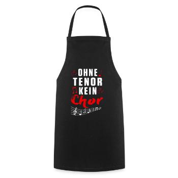Tenor Chor Chorsingen Chorleiter Sänger Geschenk - Kochschürze - Schwarz - Vorne - AI Model Male 185 dark (185cm)