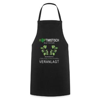 Hoptimistisch Optimistisch Positiv Hopfen Genetik - Kochschürze - Schwarz - Vorne - AI Model Male 185 dark (185cm)
