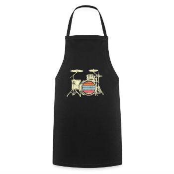 Batteur batterie batteur baguettes musique - Tablier de cuisine - noir - Devant - AI Model Male 185 dark (185cm)