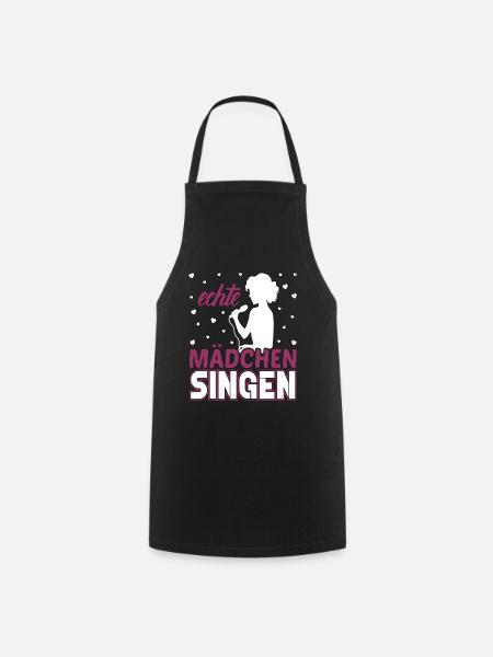 Echte Mädchen singen Sängerin Singen Hobby - Kochschürze - Schwarz
