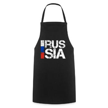 Russie - Tablier de cuisine - noir - Devant - AI Model Male 185 dark (185cm)