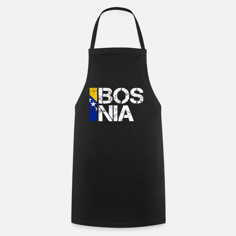 Bosnie - Tablier de cuisine - noir