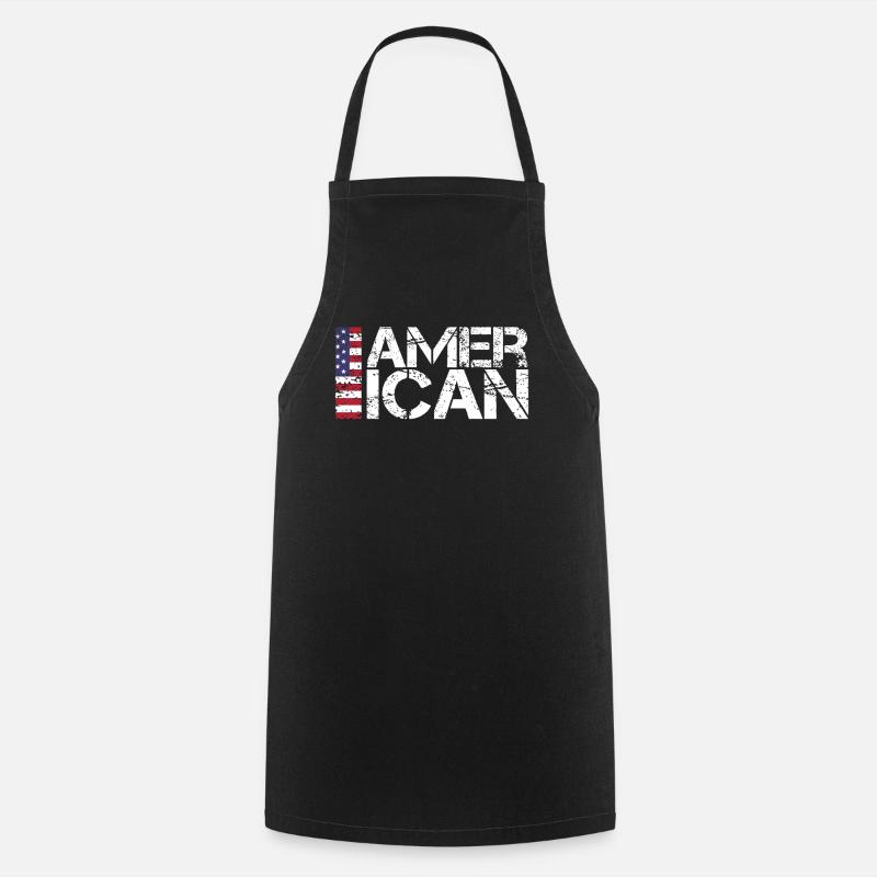 Américain - Tablier de cuisine - noir