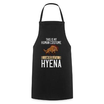 Hyena asia africa hyenas hyena hyena spotted hyena - Cooking Apron - black - Front - AI Model Male 185 dark (185cm)