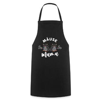 Maus Mama Mutter Muttertag Hausmaus Geschenk - Kochschürze - Schwarz - Vorne - AI Model Male 185 dark (185cm)