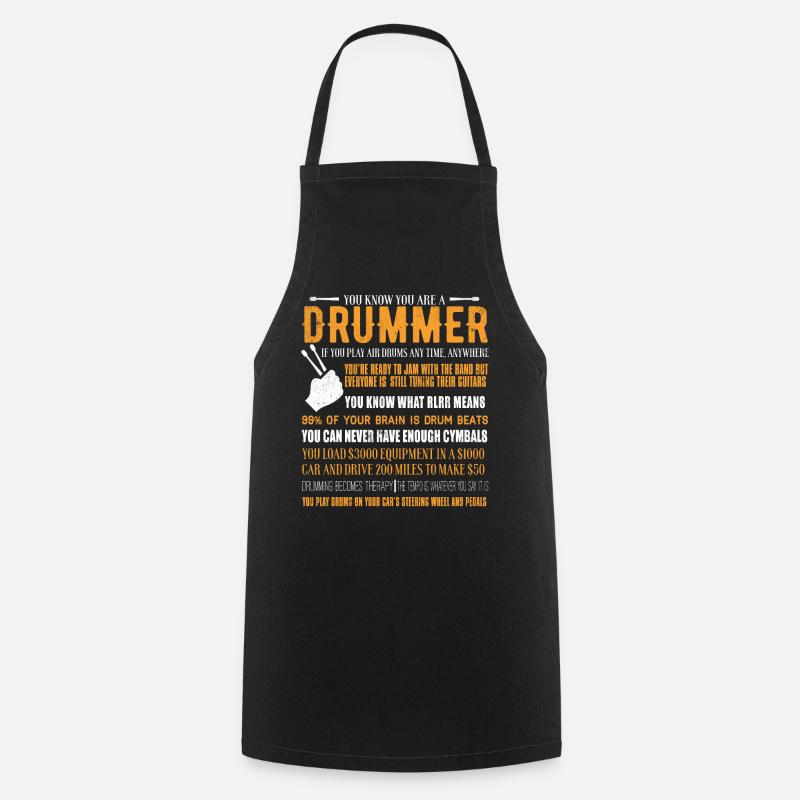 Schlagzeug Schlagzeuger Drummer Drum Geschenk - Kochschürze - Schwarz